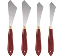ieron 4 Pieces Palette Knife Set Painting Mixing Scraper Stainless Steel Palette Knife Paint Art Spatula with Wood Handle Art Painting Knife Tools for Oil Canvas Acrylic Painting