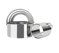 Ieron 5 Pezzi fette di Biscotti Rotonde fette di Biscotti circolari in Acciaio Inox con Manico arcuato e Anello Utensili da Cucina Professionali Accessori da Cucina