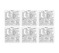 Ieron 6 Adesivi Scorciatoie Tastiera Mac OS, Adesivi Vinyl Senza residui per Laptop MacBook Air & PRO 13-16 Pollici