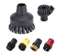 Ieron 6 Pezzi spazzole Rotonde in Nylon per Karcher, Set di spazzole Rotonde K-Rcher, Spazzola per la Pulizia a Vapore, pulitore a Vapore SC1 SC2 SC3 SC4 SC5 4 spazzole Rotonde + 2 spazzole Rotonde