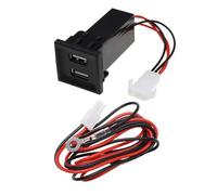 Ieron Caricabatterie Doppio USB VW T4 T5, Supporto con Foro Rotondo 2.1A + 2.1A, Porta Caricatore per Telefono Cellulare OEM 12V-17V per Volkswagen T5 2003-2009 Porta USB per Telefono Cellulare OEM