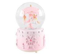 Ieron Carillon interattivo Globo di Neve con luci Manuale Nevicata per Ragazze Giostra Vorticosa Glitter Compleanno San Valentino