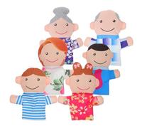 Ieron Marionette da Mano per la Famiglia, Set di 6 Pezzi di Marionette da Mano, Marionette da Mano per i Membri della Famiglia, Marionette da Mano in Peluche morbide, Marionette da Gioco di Ruolo