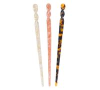 Ieron Pezzi Bastoncini per Capelli in Acetato, 17,5 cm, forcina per Capelli in Guscio di Tartaruga, Bacchette Colorate, per Acconciature Vintage, Accessori per Ragazze e Donne, Caramello/Rosa/Beige