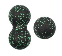 ieron Set di 2 sfere per automassaggio, doppia sfera, per massaggio alle arachidi, Lacrosse, rullo muscolare per allenamento fasciale, digitopressione e massaggio riflessologico