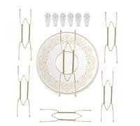ieron Set di 6 ganci da parete per piatti da 20 cm, ganci a molla, compatibili con accessori per la decorazione della casa da 20 cm a 22 cm