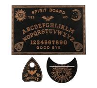 Ieron Set di Tavole Ouija e Porta Carte dei tarocchi in Legno Nero, Tavole per la divinazione e la rabdomanzia, Tavole parlanti con Planchette per Forniture di Stregoneria