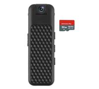 Ieron Telecamera per Visione Notturna a infrarossi con Scheda TF da 32 GB Mini telecamere corporee 1080P FHD con Video Obiettivo Rotante a 180° Loop Storage Telecamera Indossata sul Corpo per