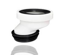 Ieron Tubo di Collegamento per WC Offset da 5 cm - Ugello Rigido ad Angolo Eccentrico in Plastica, Scarico, Raccordo di Collegamento