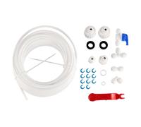 Ieron Tubo di Ingresso dell'Acqua da 15 m, Set di Collegamento Universale con Fascetta stringitubo per Frigorifero, Sistema di osmosi inversa, Acqua Potabile, 6,35 mm/1/4 Pollici