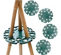 ieron Wigwam - 4 impugnature per canna di bambù, anelli di supporto per piselli, fagioli, supporti per piante rampicanti, pomodori, cetrioli, clematidi, piselli dolci