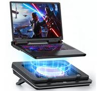 IETS GT600 - Tappetino di raffreddamento per computer portatile, dotato di gigantesco turboventilatore (diametro 14 cm), schiuma sigillata per laptop da gioco a raffreddamento rapido, raffreddamento