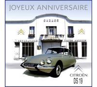 IETSCPMD15004 - Biglietto di auguri per Citroen DS 19 Garage, licenza ufficiale per auto passione e collezioni, stile vintage, con busta bianca, formato 15 x 15 cm, prodotto in Francia
