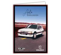 IETSCPXL-16132N MAXI GRANDE CARTE XL 22 x 31 cm Peugeot 205 GTI Licenza Ufficiale Sport Automobile Collezione - Interno Bianco 44 x 31 cm - Con Busta - Partenza ritirata compleanno