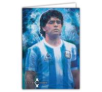 IETSCPXL-19779 MAXI GRANDE CARTE XL 22 x 31 cm Calciatore Argentino Stella del Calcio CELEBRITY ICONS Sidney Maurer LICENZA UFFICIALE - Interno 44 x 31 cm con busta, Made in France - Compleanno