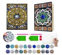 IETWATE 2 pezzi A5 Diamond Painting Taccuino fai da te per bambine 6-12 anni, Kit fai da te appositamente modellato per bambine 6-12 anni, Regalo di compleanno per