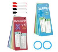 IETWATE 30 pezzi 1x1 gioco di apprendimento, apprendimento monouso, cancellabile, divisioni e gioco monouso, moltiplicazione matematica per bambini, giochi di matematica per la scuola e la casa