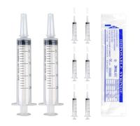 IETWATE 8 siringhe da 20 ml, in plastica da 20 ml, confezione con sigillo indipendente, siringhe usa e getta, 20 ml, anelli con coperchio, per laboratorio, alimentazione degli animali, irrigazione