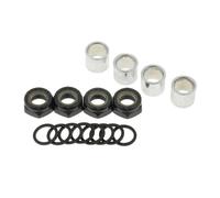 IEUMJNAT Bimetal Seal Shield Micro Deep Groove Cuscinetto Iron Black Gold Skateboard Distanziali Rondelle Dadi Speed Kit Longboard Riparazione Ricostruzione Riduzione Attrito