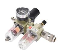 IEUMJNAT Regolatore del Filtro dell'olio del compressore della Pompa dell'Aria, separatore Pneumatico dell'Acqua, Pressione, drenaggio Manuale, Fornitura AC2010-02(AC2010-02 w PC14mm)