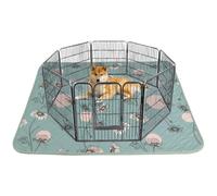 IEUUMLER 1PZ Tappetini Lavabili igienici per Cani, riutilizzabili educatore tappetino Pads per Cuccioli, Super Assorbente Addestramento traversine per cani per la Pipì FC013(Margherita Verde, 122*122)