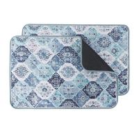 IEUUMLER 2PZ Tappetini Lavabili igienici per Cani, riutilizzabili educatore tappetino Pads per Cuccioli, Super Assorbente Addestramento traversine per cani per la Pipì EU011 (Blu, 76x50cm-2pcs)