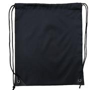 LM Zaino Coulisse Borsa da Ginnastica, Sportive Unisex, da Nuoto, PE Kit Bag Palestra, da Spiaggia, Perfetto per scuola, sport, libri e viaggi (Nero)