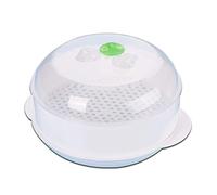 Iewroyt Microonde 8.4x7.1x4, 7 Pollici Verdure a microonde con Riso per Alimenti a Copertura Trasparente con Manico per Cucinare Cibo