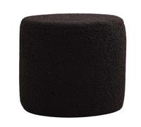 Iewroyt Sgabello ottomano da 7, 5 pollici piccoli pouffes per soggiorno robusto e comodo sgabello del sedile imbottito poggiatela fino a 150 kg per la camera da letto d'ingresso in ufficio nero