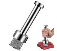Iewroyt Strumento per Il Dorso di Carne, brasonne di Carne in Acciaio Inossidabile da 7, 5 Pollici con 21 Lame ad ago Tagliente, Risparmio di manodopera ergonomica per Bistecca, Maiale, Pollo, Pollo