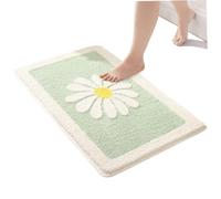 Iewroyt Tappeti da bagno 20x32 '' tappeto da bagno grazioso margherita, tappeto non slip morbido ＆ assorbente vasca da lavabile bahtub tappeti a molla per doccia, vasca, camera da letto tappetino