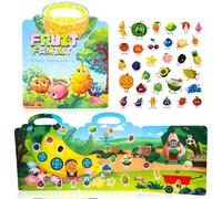 iewrtcin Libro di adesivi a forma di frutta, libri adesivi riutilizzabili per bambini, libri adesivi per bambini per bambini di 2 anni, libro di attività tranquillo per bambini, libro di adesivi per