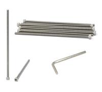 iexcell 10 pezzi M5 x 150 mm passo filettatura 0,8 mm in acciaio inox 304 esagonale viti a testa cilindrica kit bulloni