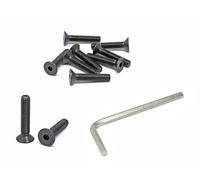 iexcell 10 pezzi M8 x 40 mm passo filettatura 1,25 mm in lega di acciaio 10,9 grado esagonale testa piatta viti a testa cilindrica, kit di bulloni, finitura in ossido nero