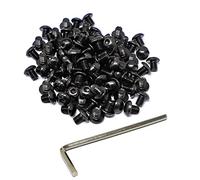 iexcell 100 Pcs M5 x 6 Thread Pitch 0.8 mm Alloy Steel 10.9 Grade Hex Socket Button Head Cap Screws Bolts Kit, Black Oxide Finish