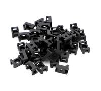 iExcell 100 pezzi di supporto per cavi con base a sella per fascette da 4,5 mm, colore nero