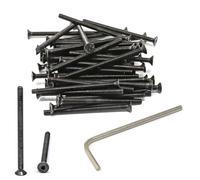 iexcell 50 Pcs M3 x 45 Alloy Steel 10.9 Grade Hex Socket Flat Head Cap Screws Bolts Assortment Kit, Black Oxide Finish