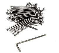 iexcell 50 pezzi M3 x 55 mm passo filettatura 0,5 mm in acciaio inox 304 esagonale viti a testa cilindrica kit bulloni