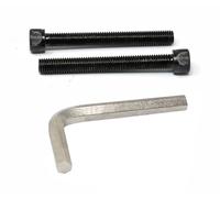 iexcell Kit di 2 viti a testa cilindrica con testa esagonale a testa cilindrica M12 x 100 mm, passo filettatura 1,75 mm, in lega di acciaio, finitura in ossido nero