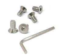 iexcell Kit di 5 viti a testa piatta in acciaio inox 304, 1/2-13 x 1