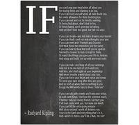 IF Art Print: poesia "If" di Rudyard Kipling (5 x 7, lavagna nera) - Wall Art