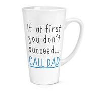 If At First You Non Avere Successo Call Papà 483ml Grande Latte Tazza Day Joke