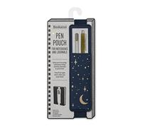IF Bookaroo - Astuccio portapenne con luna e stelle, colore: blu scuro/oro