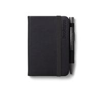 IF Bookaroo - Taccuino formato A7, tascabile e da borsa, con penna a sfera nera, 192 pagine, colore: nero