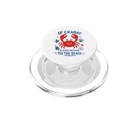 If Crabby Please Return to the Beach Arte vintage disegnata a mano PopSockets PopGrip per MagSafe