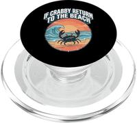 If Crabby Return To The Beach Vintage Crab PopSockets PopGrip per MagSafe