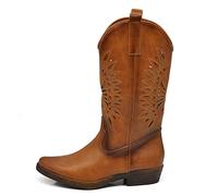 IF Fashion Cowboy Western Scarpe da Donna Stivali Stivaletti A Punta Camperos Texani Etnici 19004-6 camel N.37
