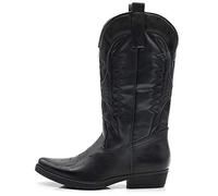 IF Fashion Cowboy Western Scarpe da Donna Stivali Stivaletti Punta Quadrata Camperos Texani Etnici C19004-4 nero N.39