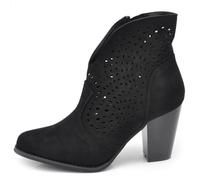 IF Fashion Scarpe da Donna Stivali Stivaletti Cowboy Western Camperos Texani 6652 nero N.39