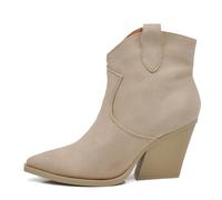 IF Fashion Scarpe da Donna Stivali Stivaletti Cowboy Western Camperos Texani Etnici 662-1 beige N.38